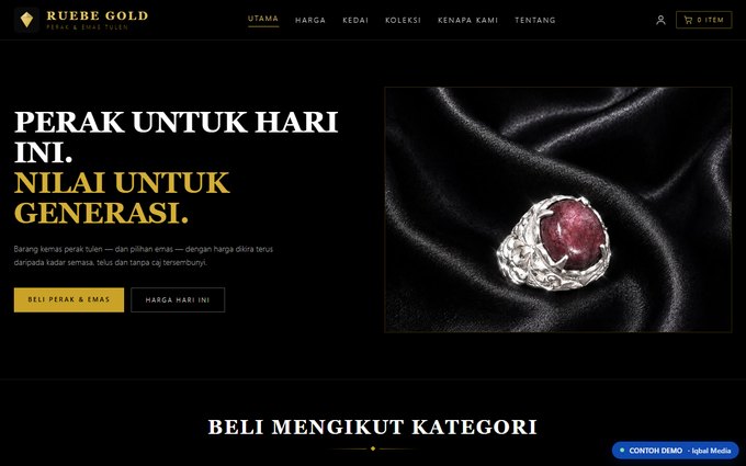 Pratonton demo laman kedai emas