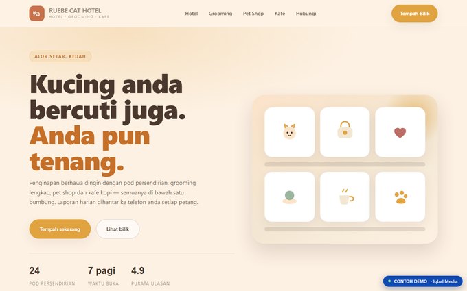 Pratonton laman Hotel Kucing